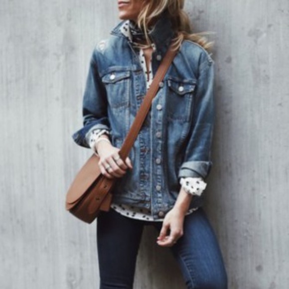madewell oversized denim jacket
